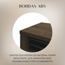 Ver mais imagens de Conjunto 3 Peças com Mesa Tamburato 1600, de Apoio e Armário Multiuso com Nicho Charuto Preto Marrom Artany