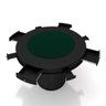 Conjunto Mesa de Jogos Carteado Bellagio Tampo Reversível e 4 Cadeiras Madeira Poker Base Cone Pu Nu - 2
