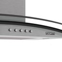 Ver imagem 2 de Coifa de Parede Vidro Curvo Clean Kromanox 4 e 5 Bocas 60cm - Fogatti