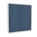 Ver imagem 2 de Guarda-roupa Casal Valência 2 Portas 2 Gavetas Branco/azul - Politorno