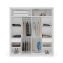 Ver imagem 3 de Guarda-roupa Casal Valência 2 Portas 2 Gavetas Branco/azul - Politorno