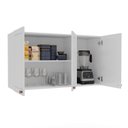 Ver imagem 5 de Armário Aéreo 3 Portas 120 cm Pérola Yescasa Branco