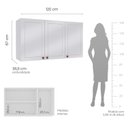 Ver imagem 4 de Armário Aéreo 3 Portas 120 cm Pérola Yescasa Branco