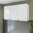 Ver imagem 1 de Armário Aéreo 3 Portas 120 cm Pérola Yescasa Branco
