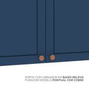 Ver imagem 6 de Armário Aéreo 3 Portas 120 cm Pérola Yescasa Branco/Azul