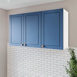 Armário Aéreo 3 Portas 120 Cm Pérola Yescasa - 2