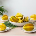 Ver imagem 1 de 18 Frutas Artificiais Carambola Realistas para Decoração de Festas Tropical e Exposição Gastronômica
