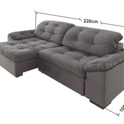 Sofá Retrátil e Reclinável 2 Lugares 220 Cm Pérola Veludo - 3