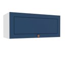 Ver imagem 3 de Armário Aéreo 1 Porta Basculante Pérola Yescasa Branco/Azul