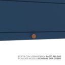 Ver imagem 6 de Armário Aéreo 1 Porta Basculante Pérola Yescasa Branco/Azul