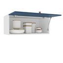 Ver imagem 5 de Armário Aéreo 1 Porta Basculante Pérola Yescasa Branco/Azul
