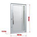 Ver imagem 4 de Porta Pivotante Alumínio Lambril Visione c/Pux.Esq. Elite Branco 216x100 Brimak