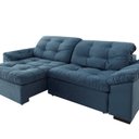 Ver imagem 2 de Sofá Retrátil e Reclinável 2 Lugares 220 Cm Pérola Veludo