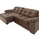 Ver imagem 2 de Sofá Retrátil e Reclinável 2 Lugares 220 Cm Pérola Veludo