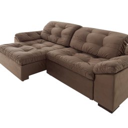 Sofá Retrátil e Reclinável 2 Lugares 220 Cm Pérola Veludo - 2