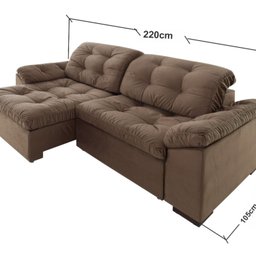 Sofá Retrátil e Reclinável 2 Lugares 220 Cm Pérola Veludo - 3