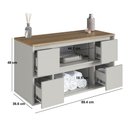 Ver imagem 4 de Gabinete para Banheiro Suspenso 90cm 2 Portas 4 Gavetas Berlim BA2090AR Arenas - Art In Móveis