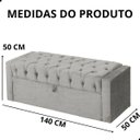 Ver mais imagens de Kit Cabeceira e Calçadeira Baú Emma Linho Casal 140 Cm
