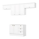 Ver imagem 2 de Cozinha Completa Americana 7 Portas 3 Gavetas 100% Mdf Branco Hp - Henn