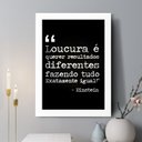 Ver imagem 1 de Quadro Decorativo Loucura - Einstein 24x18cm:moldura Branca