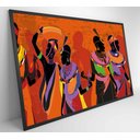 Ver imagem 2 de Quadro Mulheres Africanas em Vestidos Coloridos Decor&quadros Art015 60x40 Cm Vidro Impresso