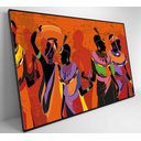 Ver imagem 4 de Quadro Mulheres Africanas em Vestidos Coloridos Decor&quadros Art015 60x40 Cm Vidro Impresso