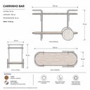 Ver imagem 3 de Carrinho Bar Ônix Mel | Champanhe