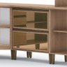 Balcão Armário Mdf para Cooktop 2 Gavetas Vidro Cozinha Multiuso Organizador Marrom Madeira - 4