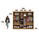 Ver imagem 4 de Guarda Roupa Casal com Espelho 3 Portas de Correr 4 Gavetas - Londres-cumaru - Móveis Novo Horizonte