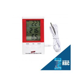 Kit 3 Termo Higrômetro Digital Mesa Parede Imã Sensor Interno Externo Ht-750 Portátil Com Certificad - 2