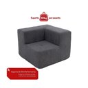 Ver imagem 4 de Sofá Modular Boucle Titanio 1 Lugar Fixo 86cm Cinza Kappesberg