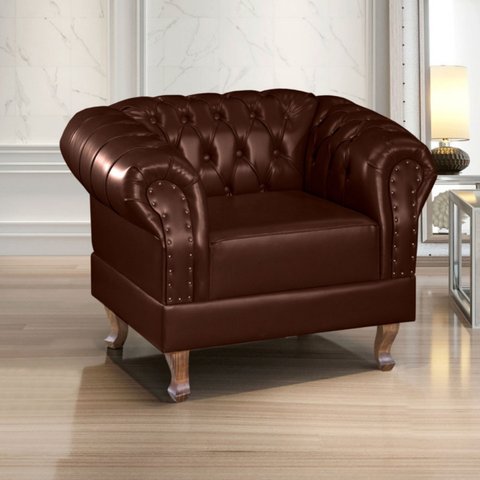 Poltrona Decorativa Chest Duque Courano 