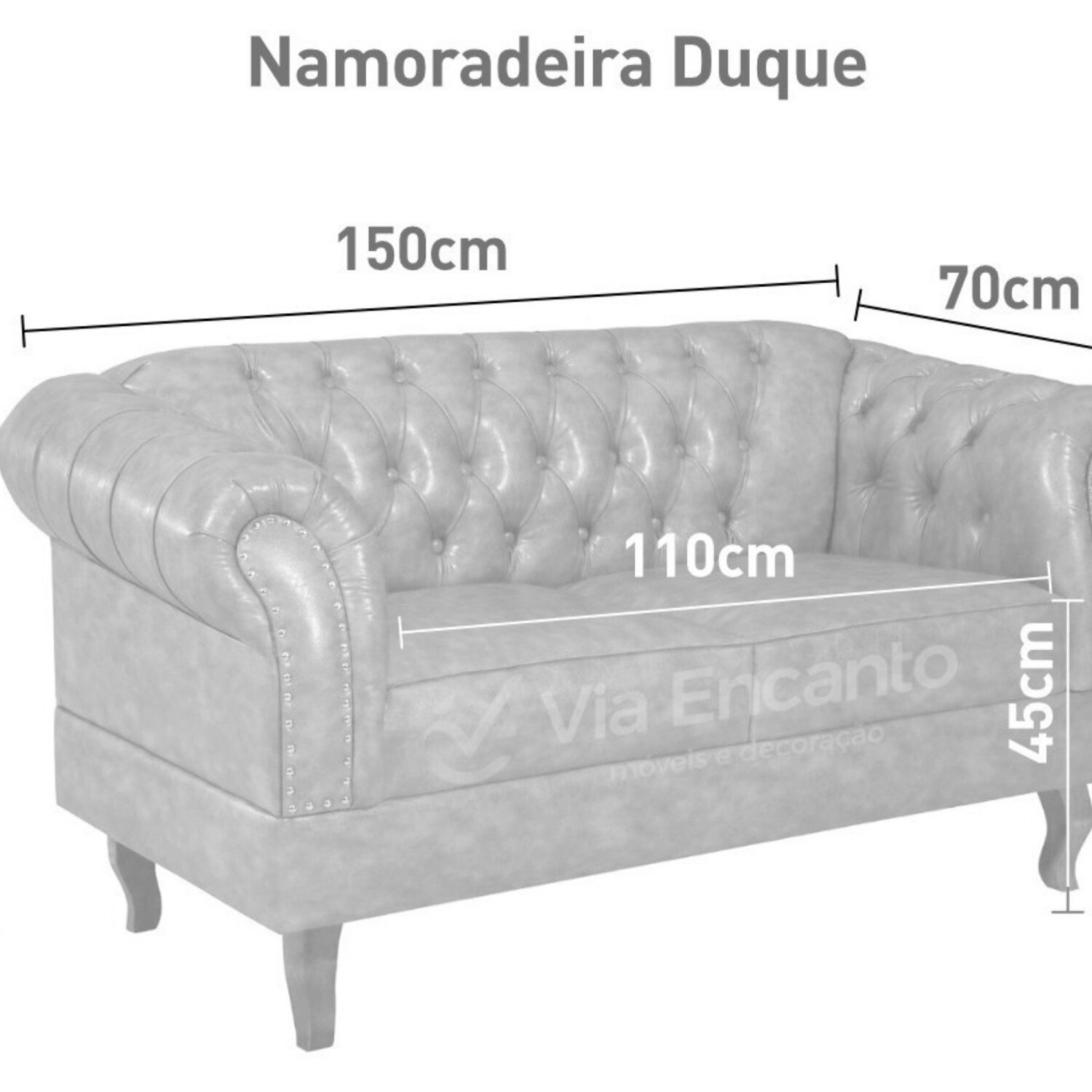 Namoradeira Chest 2 Lugares Duque Courano - 4