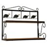 Prateleira Cozinha Dupla Madeira Ferro Angolas Preto 50x60 - 1