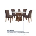 Ver mais imagens de Conjunto Mesa Barcelona 100cm com 4 Cadeiras Espanha Tampo Slim Plus Redondo Vidro Yescasa