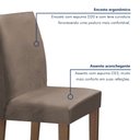 Ver imagem 6 de Conjunto Sala de Jantar Mesa Redonda 4 Cadeiras Vidro Barcelona Yescasa Chocolate/Off White/Veludo Bege