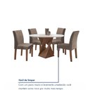 Ver mais imagens de Conjunto Sala de Jantar Mesa Redonda 4 Cadeiras Vidro Barcelona Yescasa Chocolate/Off White/Veludo Bege