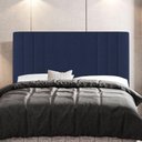 Ver mais imagens de Kit Cabeceira E Baú Cama Box Queen 160Cm Suede Azul