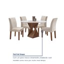 Ver mais imagens de Conjunto Mesa Barcelona 100cm com 4 Cadeiras Espanha Tampo Slim Plus Redondo Vidro Yescasa