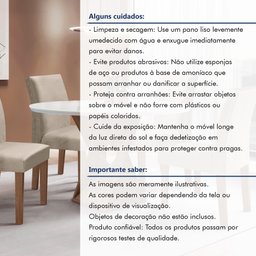 Conjunto Mesa Barcelona 100cmx100cm 4 Cadeiras Espanha Tampo Slim Plus Redondo Vidro Yescasa - 13