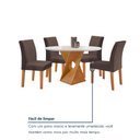 Ver mais imagens de Conjunto Mesa Barcelona 100cm com 4 Cadeiras Espanha Tampo Slim Plus Redondo Vidro Yescasa