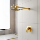 Ver imagem 2 de Kit Ducha Quadrada 20x20 Slim e Acabamento para Registro Monocomando Base Deca Dourado Brilhante