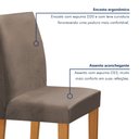 Ver imagem 6 de Conjunto Sala de Jantar Mesa Redonda 4 Cadeiras Vidro Barcelona Yescasa Cinamomo/Off White/Veludo Bege