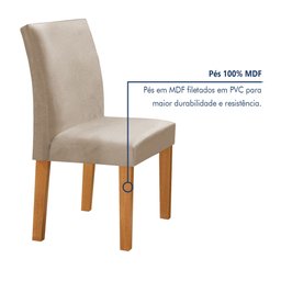 Conjunto Mesa Barcelona 100cmx100cm 4 Cadeiras Espanha Tampo Slim Plus Redondo Vidro Yescasa - 5