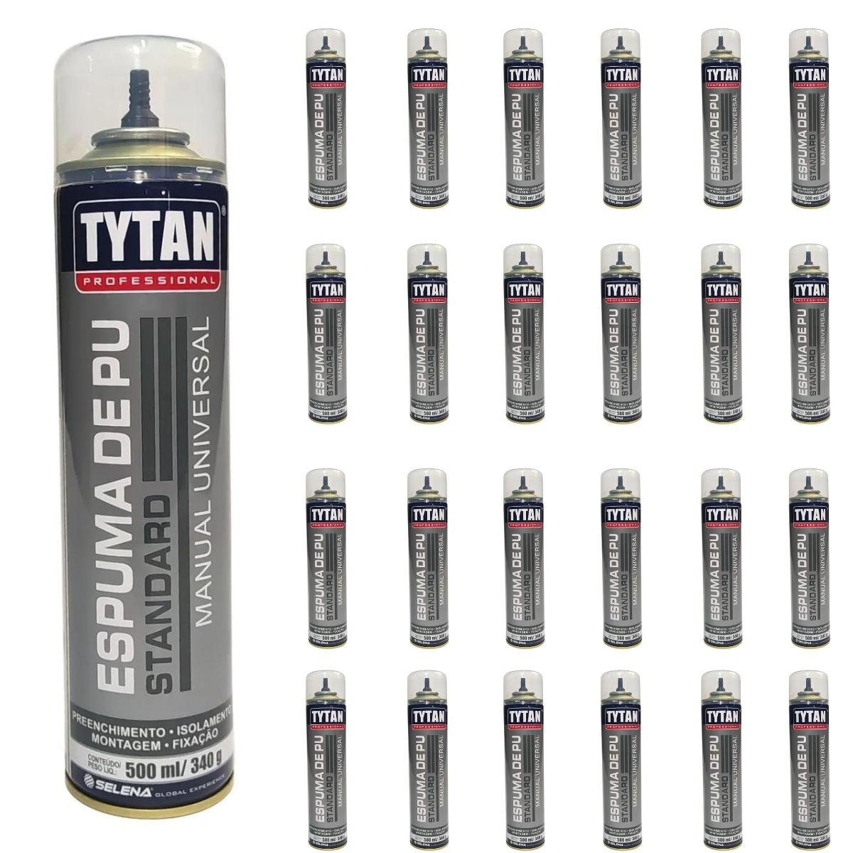 ESPUMA DE PU STANDARD 500ML/340G - 25 UNIDADES Tytan - 1
