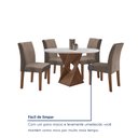 Ver mais imagens de Conjunto Mesa Barcelona 100cmx100cm 4 Cadeiras Espanha Tampo Slim Plus Redondo Yescasa