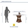 Conjunto Mesa Barcelona 100cmx100cm 4 Cadeiras Espanha Tampo Slim Plus Redondo Yescasa - 9