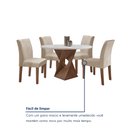 Ver mais imagens de Conjunto Mesa Barcelona 100cm com 4 Cadeiras Espanha Tampo Slim Plus Redondo Yescasa
