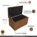 Ver imagem 6 de Recamier Puff Baú Organizador no Boucle com Cinto Caramelo:terracota