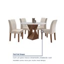 Ver mais imagens de Conjunto Mesa Barcelona 100cm com 4 Cadeiras Espanha Tampo Slim Plus Redondo Yescasa